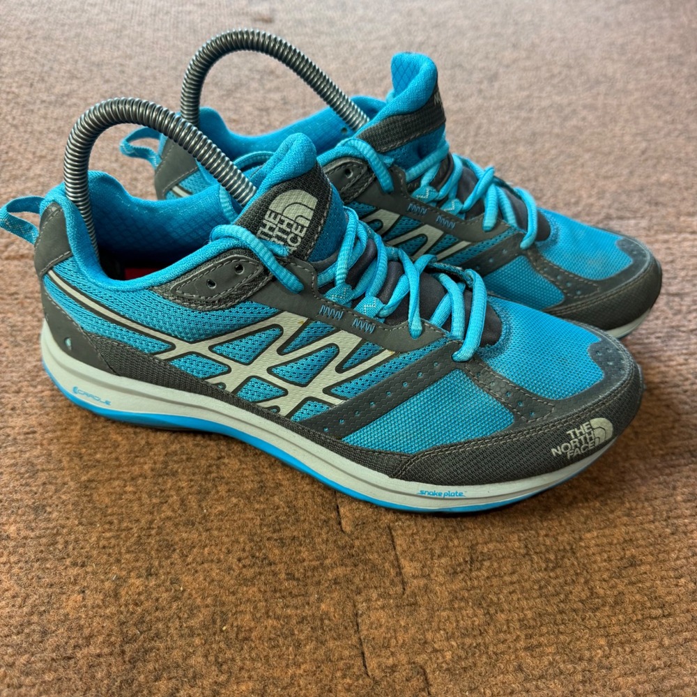 A+ The North Face Ultra 110 GTX Blue Grey Trail Running‎ Shoes Womens 8 A4UQ